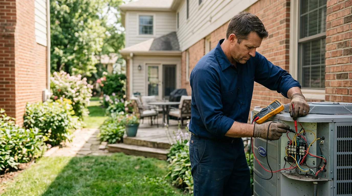 HVAC technician working near East Charleston, VT